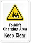 SmartSign "Forklift Charging Area, 