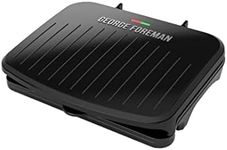 George Foreman 5-Serving Classic Plate Electric Indoor Grill and Panini Press - Black