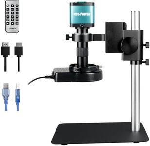 NICE-POWER Digital Microscope for Soldering, 48MP 1080P HDMI USB Benchtop Industrial Magnifier, 4K Video Record Microscope,150X HD Lens, LED Ring Light,Electronic Repair Microscope with Metal Base