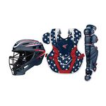Easton ELITE X Baseball Catchers Equipment Box Set, Intermediate, Stars N Stripes
