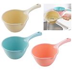 3PCS Plastic Bathing Ladle Spoons Kitchen Accessories Bathroom Water Scoop Cup Baby Shampoo Bath Spoon Home Essential