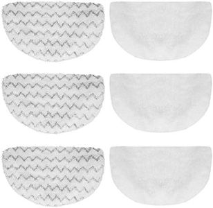 6 Pack Replacement Steam Mop Pads for Bissell Powerfresh Steam Mop 1940 1440 1544 1806 2075 Series, Model 19402 19404 19408 19409 1940a 1940f 1940q 1940t 1940w B0006 B0017,Washable Cleaning Pad