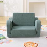 MAMAJOVE Kids Sofa for Toddler, 2-in-1 Toddler Soft Sherpa Couch Chair Fold Out, Convertible Lounger for Girls and Boys