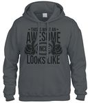 Cybertela This is What an Awesome Uncle Looks Like Sweatshirt Hoodie Hoody (Charcoal, Large)