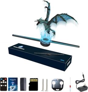 3D Hologram Fan,16.5 Inch 3D Hologram Projector Advertising Display with 1.2 Inches Thick, 700 Video Library and 224 LED for Business Store Signs,Bar,Casino,Party,halloween Missyou