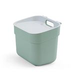 Curver Ready to Collect 100% Recycled 5L Kitchen Accessories Recycling Lift Top Bin Green with Light Grey Lid