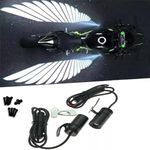 CREZYSKY Motorcycle LED Angel Wings Style Light Waterproof, Universal fit for All Motorcycle and Car Models (White Color Angel Wings Reflection)