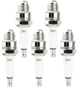 QAZAKY 5pcs Spark Plug Z4C for 49cc 50cc 66cc 70cc 80cc 2-Stroke Engine Motorized Bicycle Moped Scooter Yamaha JOG50 90 ZX50 DIO50 Suzuki AG100 QJ50 DX100 AX100 CJ750