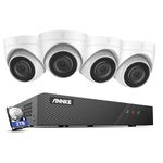 ANNKE PoE CCTV Camera System Outdoor, 4x 5MP Wired IP C500 Cameras Compatible with Alexa, 100 ft Night Vision, IP67 Waterproof, 8CH NVR CCTV Recorder with 2TB HDD, H500