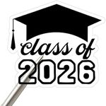 120 x Class of 2026 Graduation Party Favor Stickers, Black Foil High School College Senior Graduation Envelope Seals, Graduation Announcement Invitation Labels, 2 Inch in Width (Black Foil)