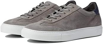 Johnston & Murphy Jake Perfed U-Throat, Gray Italian Suede, 9.5