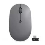 Lenovo Go USB-C Wireless Silent Mouse | Upto 2400 DPI | Rechargeable | Fast Charge (Upto 3 Months in 2hrs) | Programmable | 71gm Ultra-Light | Call Mode for Teams Productivity | 3Yr Exchange Warranty