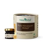 Neuherbs Pure & Original 100% Ayurvedic Himalayan Shilajit/Shilajeet Resin 20g With 75% Fulvic Acid Gel - For Endurance, Stamina and strength | Lab Tested