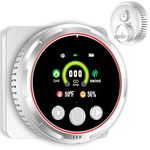 Carbon Monoxide Detectors Plug-in,5 in 1 Natural Gas Leak& Smoke Alarm with Battery Backup, HD Display Monitors CO, Smoke, Gas, Temperature & Humidity – Ideal for Home, RV, Apartment