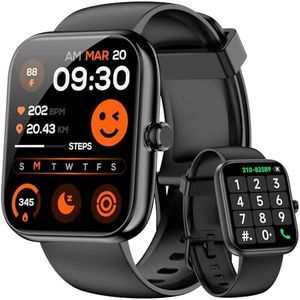 Smart Watch for Men Women Alexa Built-in, Fitness Tracker with Call Function & 1.83" HD Touchscreen, 100 Sport Modes, Heart Rate/Sleep Monitor, IP68 Waterproof, iOS Android Compatible (Black)