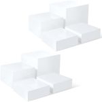 Set of 8 Acrylic Cube Display Box Risers Food Buffet Riser For Table, Retail Showcase, Catering, Cakes, Collectibles, Toys, Jewelry, Cosmetics, Crystal Decor Container, Stackable Nesting Stands