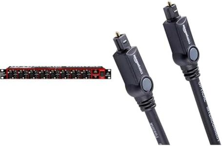 Behringer Interfaz de audio ULTRAGAIN DIGITAL ADA8200 Audiophile 8 In/8 Out ADAT con preamplificadores de micrófono Midas & Amazon Basics - Cable óptico de audio digital Toslink, 1.8 m/ 6 ft, negro
