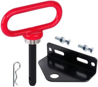 TRUSTKITS Universal Heavy Duty Zero Turn Mower Trailer Hitch & Strong Neodymium Magnetic Lawn Mower Trailer Hitch Pin with 2 Bolts -1/2'' R-Clip(Red+Black)