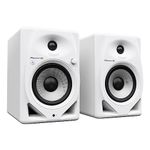 Pioneer DJ DM-50D-BT-W 5 Inch Active Monitor Speaker with Bluetooth - Desktop Monitor System - 2 Way Sound Mode for Music Production - Class D Amplifier - Balanced Bass - White