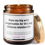 Funny Long Distance Relationship Gifts - 9oz Soy Candle ; Cute Gifts for Boyfriend Long Distance, Fun and Thoughtful Gifts for Girlfriend, Gifts for Long Distance Couples, I Miss You Gifts for Her