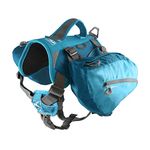 Kurgo Big Baxter Dog Backpack, Hiking Pack for Dogs, Lightweight, Reflective, Coastal Blue