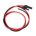 Solar Panel PV Cable Wire, 3 Feet Red + 3 Feet Black 10 AWG Solar Panel Extension Cable with Connectors Long Service Life for Solar Power Station and PV Junction Box