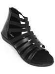 V-WALK Smart-Casuals Gladiator Flat Fashion Sandals | Women's High-Tops Sandals | College, Office, Shopping, Outdoor & Fashion Sandals for Women | Black