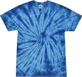 Colortone Spider Tie Dye T-Shirts for Women and Men, Spider Royal, Medium