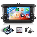 CAMECHO 2G+64G Android 13 Car Stereo for VW Polo Passat Scirocco Skoda Octavia Fabia Seat Wireless Carplay Android Auto 7-inch Touchscreen Car Radio GPS WiFi Bluetooth FM RDS Mirror Link