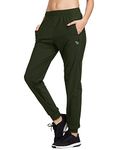 BALEAF Women's Hiking Pants Joggers Workout Athletic Lightweight Quick Dry Zipper Pockets