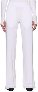 Bleusalt The Cindy Pant | Women's Mid-Rise Straight Leg Lounge Trousers | Soft Modal Stretch with Pockets White 2