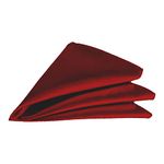 Trimming Shop Men's Pocket Square Handkerchief, Italian Square Satin Handkerchief for Formal Wear Suit Pocket Square Plain Hankies for Wedding Gift, Party, Fashion, Grooms, Prom - Unisex, Solid Color