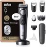 Braun Series 9 Beard Trimmer for Men, 10-in-1 Grooming Kit for Beard, & Face Hair, Lifetime Sharp ProBlade, 52 Lengths, 180 Min Runtime, Waterproof, Chrome - BT9545