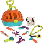 Battat BT2507Z Battat - Pup & Go Vet Carrier - Rolling Pet Carrier with Plush Dog for Children Aged 3+ (12pcs)