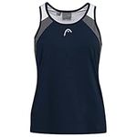 HEAD Women's Club 22 Tank Top, Tennis Shirt, Dark Blue, Medium