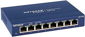 NETGEAR GS108 ProSafe 8-Port Gigabit Switch, Blue