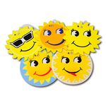 EPOSGEAR 5 Pack Assorted Sun Design Car Air Fresheners - 5 Scent Variety Pack - With Elastic Hanging Loop