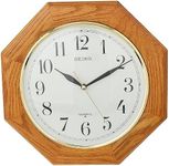 SEIKO 12 Inch Octagonal Solid Oak W