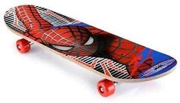 LUPSERO Portable Handheld Lightweight Skateboard 24" Light Flashing 4 Wheels Mini Cruiser Skateboard, Beginners Longboard Suitable for Kids, Age (5-9 Years) (Spider Man Print)