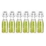 LYBAA Glass Bottle 250 Ml - Swing Top Brewing Bottle with Stopper for Beverages, Oil, Vinegar, Kombucha, Beer, Water, Soda - Airtight Lid Round (6)