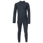 Trespass Kids Unisex Unite360 Thermal Base Layer Set (Top And Bottoms) (3/4 Years) (Black)