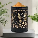 kaakuuki Metal Wax Warmer Electric,Wax melt Warmer,Wax Warmer for Scented Wax, Candle Warmer,Candle Melter,for Home Office Décor and Gifts for Holiday（Flowers and Hummingbirds）…