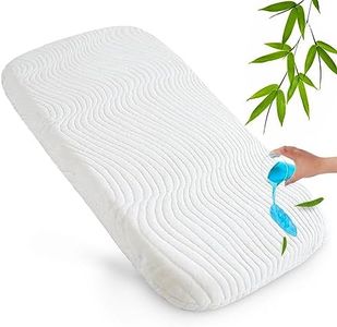 Baby Bassinet Mattress Pad 18" x 32", for RONBEI, Arm’s Reach Clear-Vue Co-Sleeper, QUTANIX, Dream On Me Poppy Bassinet, Waterproof Replacement Pad with Removable & Washable Mattress Cover