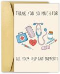 OJsensai Funny Thank You Card for Doctor Nurse, Cute Nursing Preceptor Gifts, Medical Staff Appreciation, Doctor Day for Him her