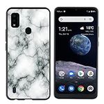 AQGG for ZTE Blade A7P [6.52inch] Case, Soft Silicone Bumper Shell Black Flexible Rubber Phone Protective Cases TPU Cover for ZTE Blade A7P-Marble, (6.52 inches)