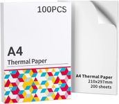 Thermal A4 Paper for M08F-A4 Portable Printer, Compatible with Brother PJ762/PJ763MFi, Phomemo M08F, HPRT MT800/MT800Q, Quick Drying Thermal Paper M08F Printer Paper, 8.27" x 11.69", 100 Sheet