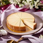 ANDY ANAND CHOCOLATIER Freshly Baked New York Cheesecake (9", 2 lb): A Decadent Delight Made with Real California Cream Cheese & All-Natural Ingredients – Experience Pure Bliss with Every Bite!