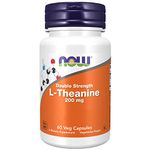 Now Foods, L-Theanine, 200mg, 60 Vegan Capsules, Amino Acid, Lab-Tested, Gluten Free, Soy Free, Non-GMO