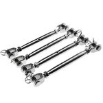 OTOTEC 4Pcs Stainless Steel Rigging Screw Jaw Closed Body Jaw Turnbuckle Thread 8mm