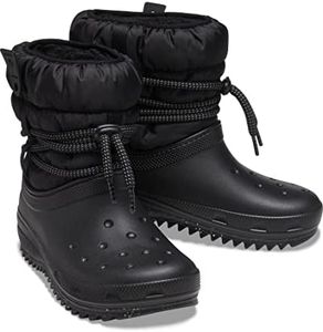 Crocs Women's Classic Neo Puff Luxe Boot W, Black, 6 US